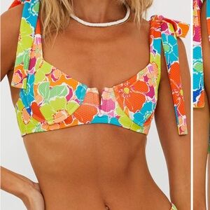 Brand new Beach Riot Multicolor Floral Bikini Set with tags